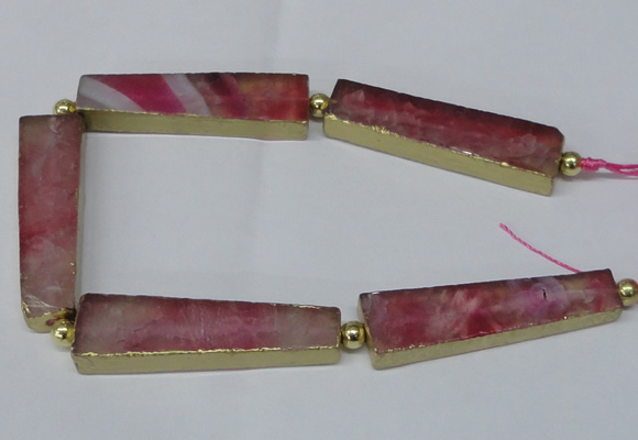 CNG2420 8 inches 15*55mm trapezoid agate gemstone beads wholesale