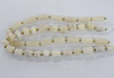 CNG2432 15.5 inches 11*14mm - 14*20mm tube druzy quartz beads