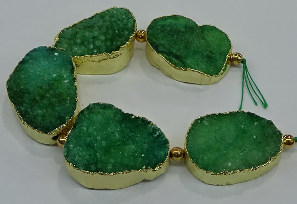 CNG2563 7.5 inches 25*35mm - 30*40mm freeform druzy agate beads