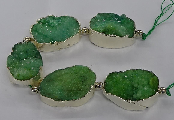 CNG2601 7.5 inches 25*35mm - 30*40mm freeform druzy agate beads