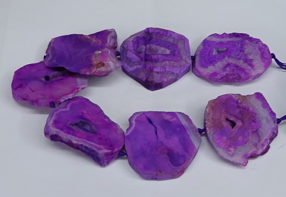 CNG2672 15.5 inches 30*40mm - 40*50mm freeform druzy agate beads