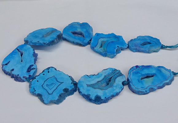 CNG2678 15.5 inches 30*40mm - 40*50mm freeform druzy agate beads