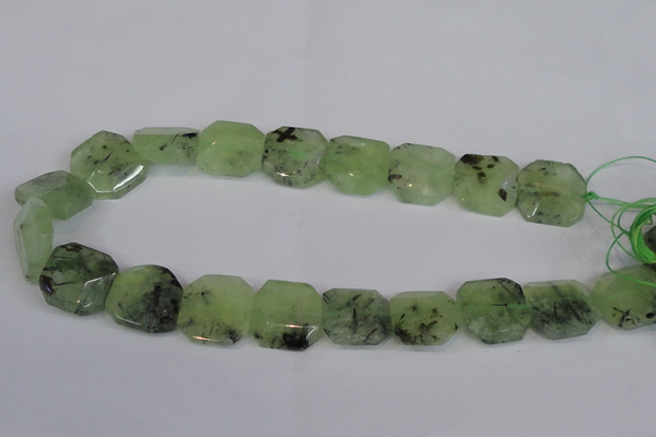 CNG2708 15.5 inches 20*20mm freeform green rutilated quartz beads
