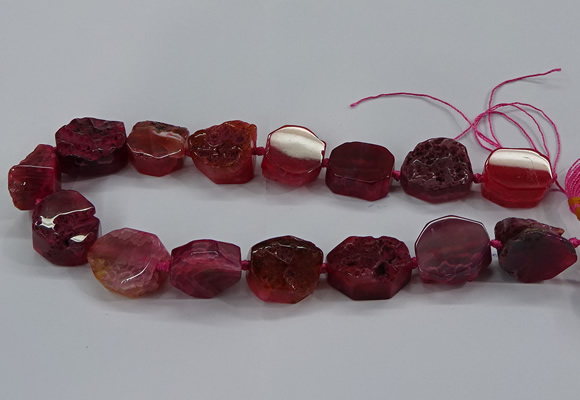 CNG2770 15.5 inches 20*22mm - 22*26mm freeform agate beads