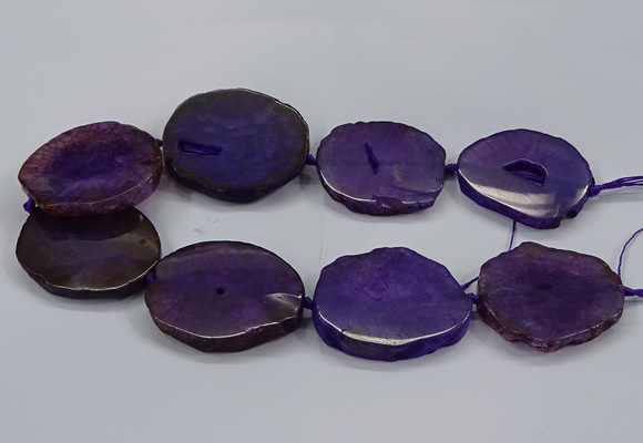 CNG2785 15.5 inches 35*40mm - 45*50mm freeform agate beads