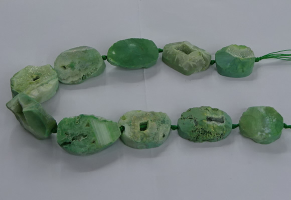 CNG2811 15.5 inches 25*35mm - 30*45mm freeform druzy agate beads