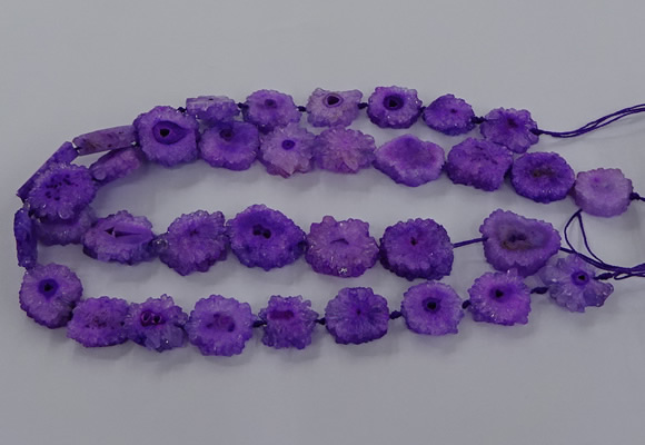 CNG2849 15.5 inches 15*20mm - 25*30mm freeform druzy agate beads