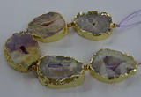 CNG2866 8 inches 35*40mm - 40*50mm freeform druzy agate beads