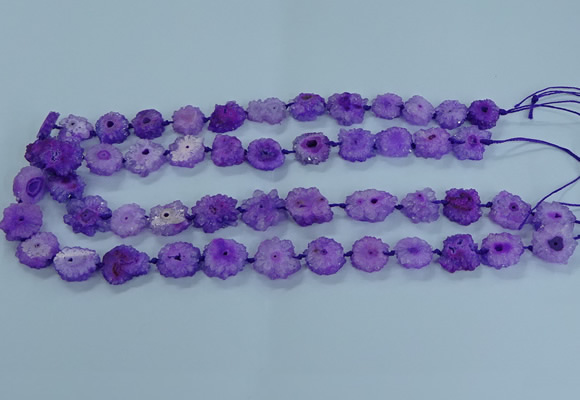 CNG2967 15.5 inches 8*10mm - 15*18mm freeform druzy agate beads