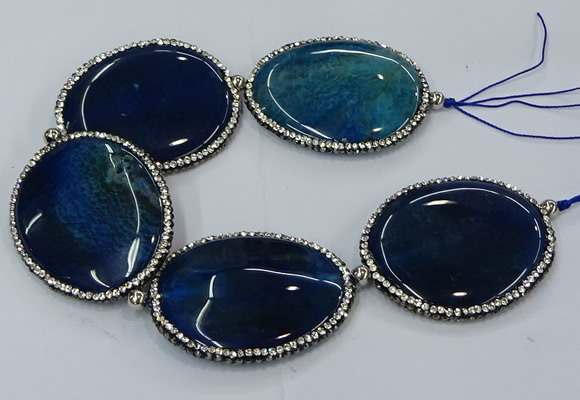 CNG3126 8 inches 45*55mm - 50*60mm freeform agate gemstone beads