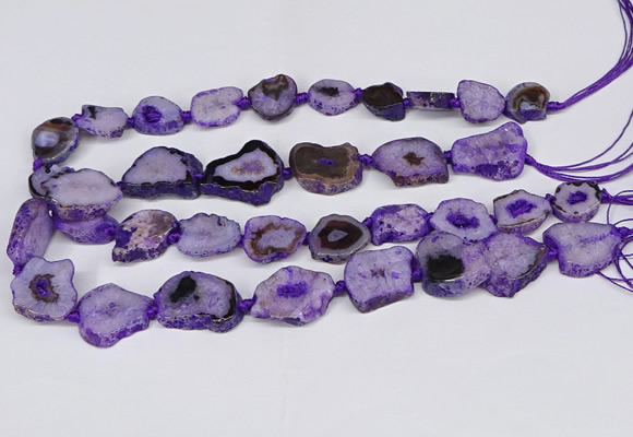 CNG3173 15.5 inches 15*20mm - 25*30mm freeform druzy agate beads