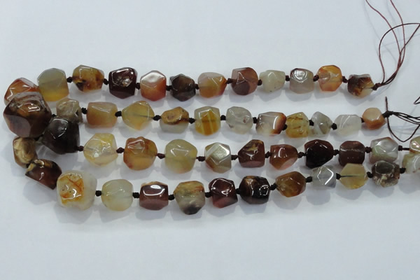 CNG330 15.5 inches 8*10mm - 15*18mm faceted nuggets agate beads