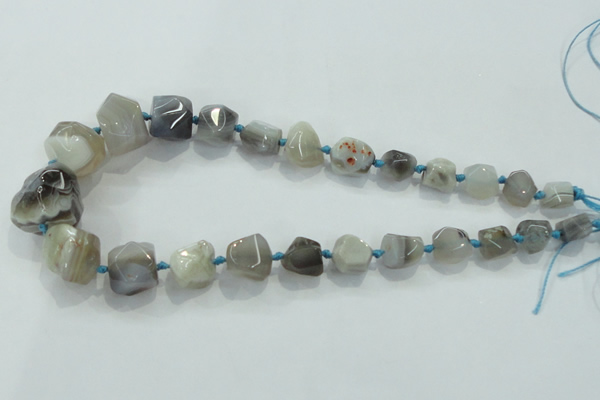 CNG333 15.5 inches 8*10mm - 18*22mm faceted nuggets agate beads