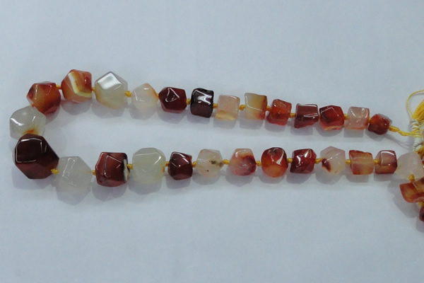 CNG336 15.5 inches 8*10mm - 15*18mm faceted nuggets agate beads