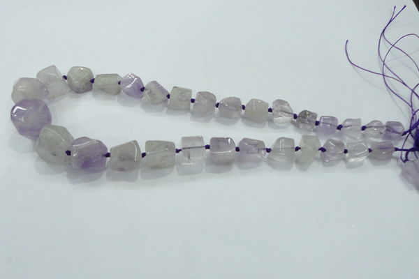 CNG338 15.5 inches 8*10mm - 18*22mm faceted nuggets amethyst beads
