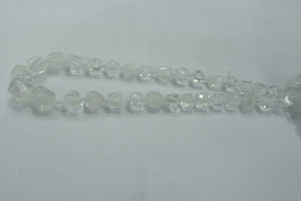 CNG341 15.5 inches 8*10mm - 15*18mm faceted nuggets white crystal beads