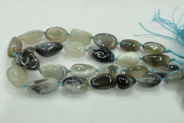 CNG345 15.5 inches 15*20mm - 20*28mm nuggets agate gemstone beads