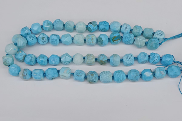 CNG3502 15.5 inches 12mm - 14mm faceted nuggets agate beads