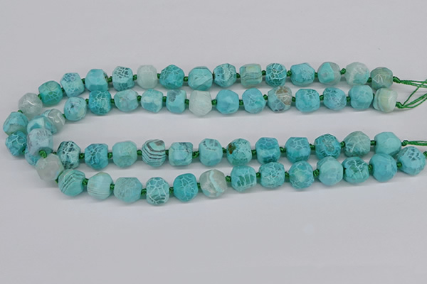 CNG3503 15.5 inches 12mm - 14mm faceted nuggets agate beads
