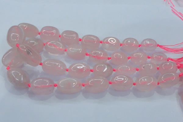 CNG351 15.5 inches 15*20mm - 25*30mm nuggets rose quartz beads