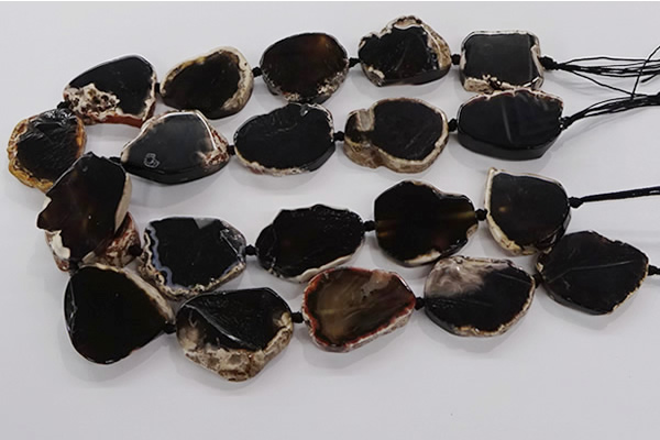 CNG3518 15.5 inches 20*25mm - 25*35mm freeform agate slab beads