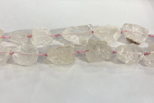 CNG3559 15.5 inches 18*20mm - 25*30mm nuggets rough rose quartz beads