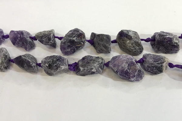 CNG3566 15.5 inches 18*20mm - 25*30mm nuggets rough amethyst beads