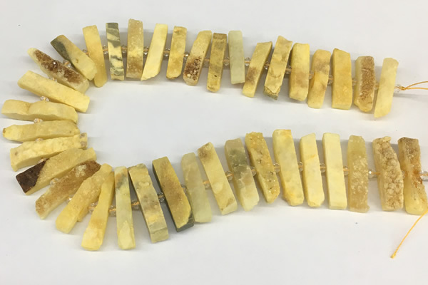 CNG3631 15.5 inches 5*30mm - 8*35mm sticks druzy agate beads