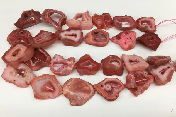 CNG3640 15.5 inches 22*30mm - 30*40mm freeform druzy agate beads