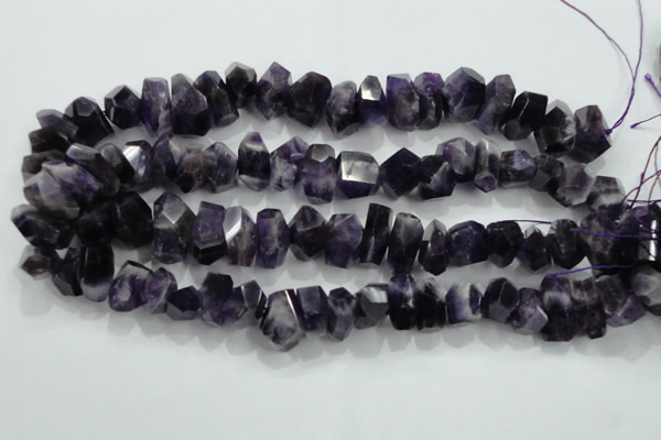 CNG367 15.5 inches 10*20mm faceted nuggets amethyst beads