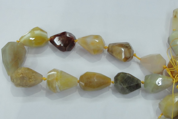 CNG378 15.5 inches 18*22mm – 25*38mm faceted nuggets agate beads