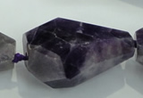 CNG381 15.5 inches 22*35mm – 35*50mm faceted nuggets amethyst beads