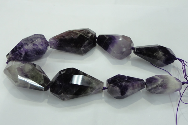 CNG381 15.5 inches 22*35mm – 35*50mm faceted nuggets amethyst beads