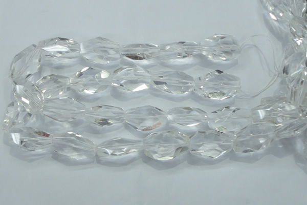 CNG403 15.5 inches 18*30mm faceted nuggets white crystal beads