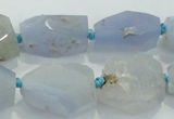 CNG404 15.5 inches 15*20mm - 18*30mm faceted nuggets blue chalcedony beads