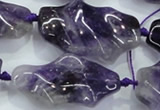 CNG424 15.5 inches 20*30mm - 25*50mm nuggets amethyst beads
