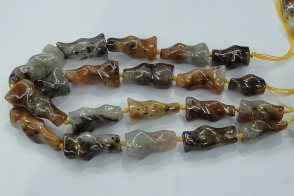 CNG425 15.5 inches 20*30mm - 20*45mm nuggets colorfull-phantom beads