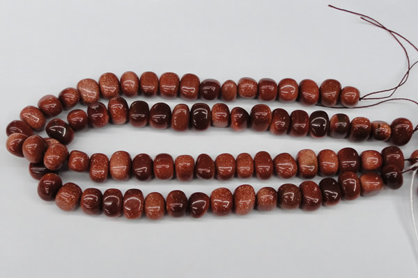 CNG43 15.5 inches 11*15mm nuggets goldstone gemstone beads
