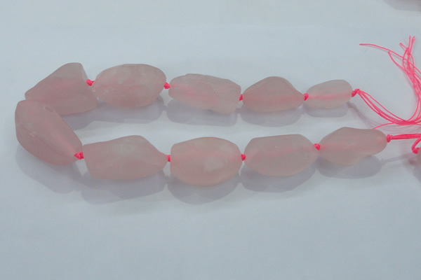 CNG434 15.5 inches 20*30mm – 25*48mm nuggets rose quartz beads