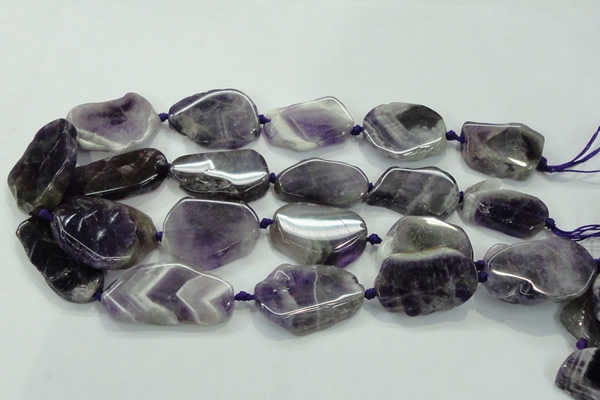 CNG453 15.5 inches 20*25mm - 25*40mm nuggets amethyst gemstone beads