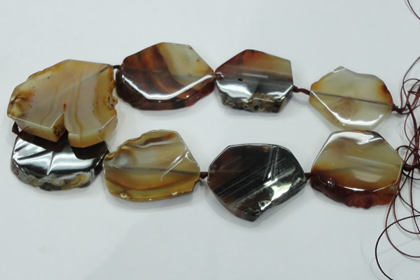 CNG455 15.5 inches 28*32mm - 40*55mm nuggets agate gemstone beads