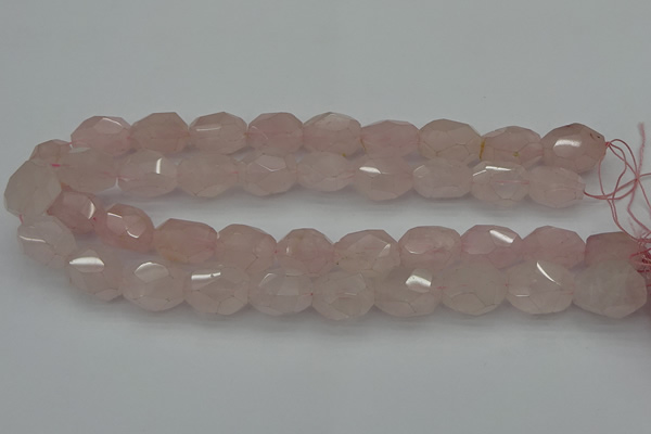 CNG5003 15.5 inches 12*16mm - 15*20mm faceted nuggets rose quartz beads