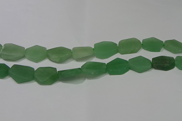 CNG5124 14*20mm - 18*25mm freeform matte green aventurine beads