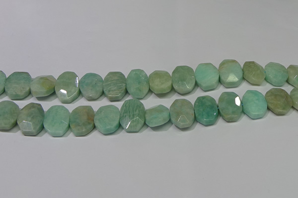 CNG5140 15.5 inches 15*18mm - 15*20mm faceted freeform amazonite beads