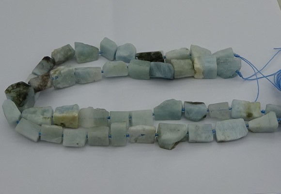 CNG5244 15.5 inches 8*12mm - 15*25mm nuggets aquamarine beads