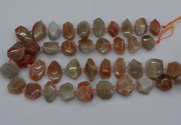CNG5248 15.5 inches 13*18mm - 18*25mm faceted freeform moonstone beads