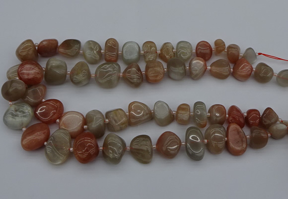 CNG5250 15.5 inches 8*12mm - 15*20mm nuggets moonstone beads