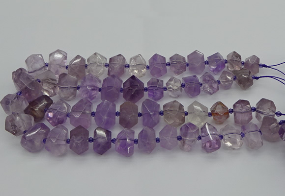 CNG5273 15.5 inches 12*16mm - 15*20mm faceted nuggets amethyst beads