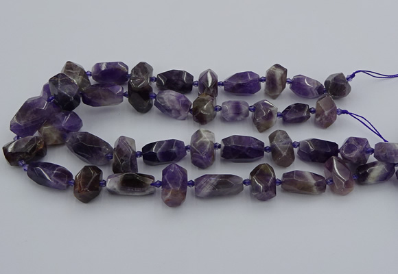 CNG5306 15.5 inches 12*16mm - 15*20mm faceted nuggets amethyst beads
