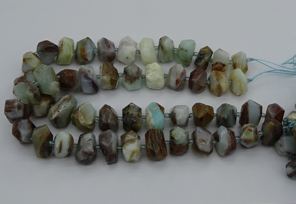 CNG5336 15.5 inches 12*16mm - 15*20mm faceted nuggets blue opal beads